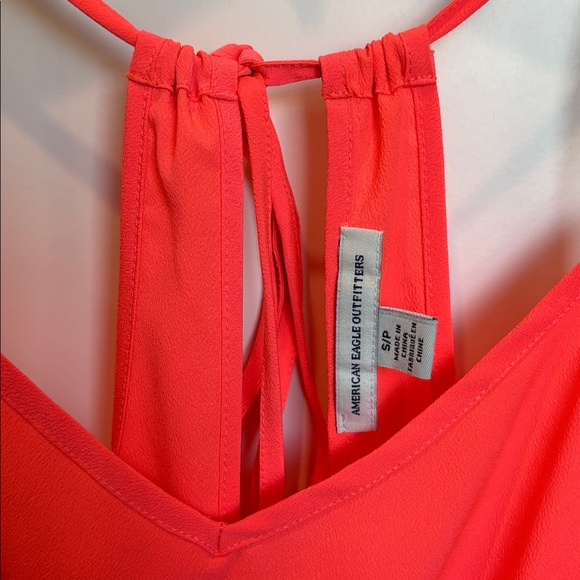 Fluorescent dress with keyhole tie back and cinch waist - Picture 2 of 6